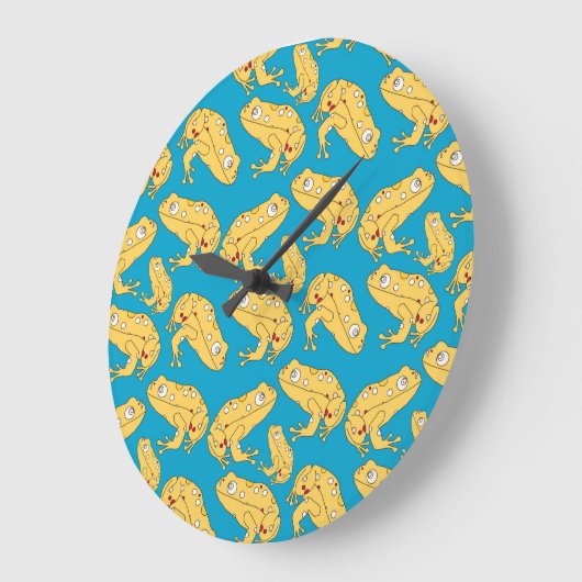 イエローフロッグ ラージ壁時計 (傾斜)