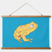 イエローフロッグ 吊り下げ型タペストリー (正面)