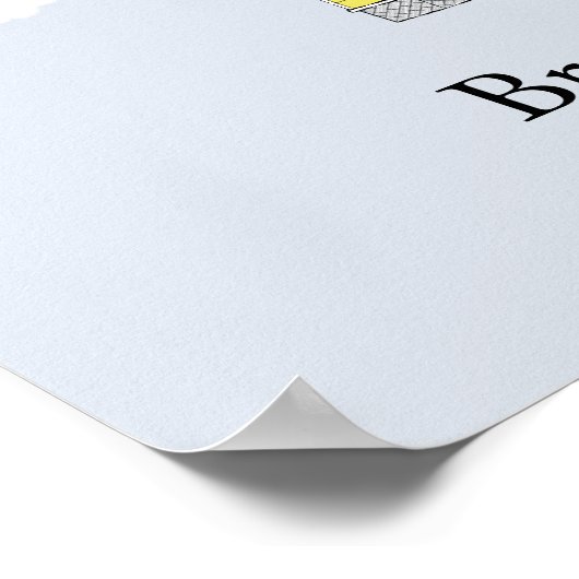 イエローフローティングホーム指紋認証ゲストブック ポスター (角)