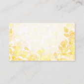 イエローフローラアートとプロフェッショナルカスタム写真 名刺 (裏面)