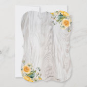 イエローフローラウッドメイソンジャー結婚ズ 招待状 (裏面)