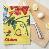 イエローフローラキッチンタオル キッチンタオル (四つ折り)