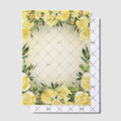 イエローフローラグリーン金ゴールドグリッターベラム結婚ズ ベラム紙招待状 (オフセット (招待状))