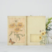 イエローフローラコラージョナルページスクラップブック紙 (スタンド正面)