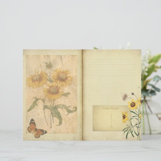 イエローフローラコラージョナルページスクラップブック紙 (スタンド正面)