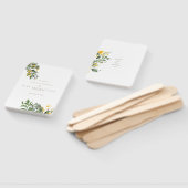 イエローフローラシンプル金ゴールド文字 ハンドファン (組立なし)