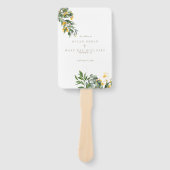 イエローフローラシンプル金ゴールド文字 ハンドファン (正面)