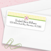 イエローフローラジンガム差出人住所 ラベル