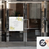 イエローフローラセージ緑結婚の夏の歓迎 ウィンドウサイン (オフィスドア)