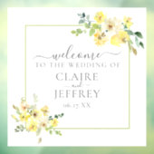 イエローフローラセージ緑結婚の夏の歓迎 ウィンドウサイン (シート3)