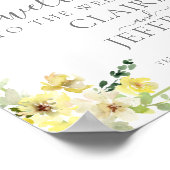 イエローフローラセージ緑結婚の夏の歓迎 ポスター (角)