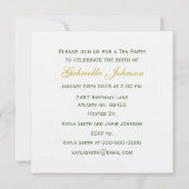 イエローフローラティーパーティの招待状 招待状 (裏面)