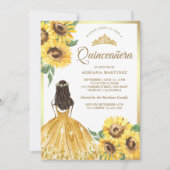 イエローフローラドレスヒマワリ金ゴールドキンセアニェラ 招待状 (正面)