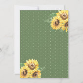 イエローフローラドレスヒマワリ金ゴールドキンセアニェラ 招待状 (裏面)