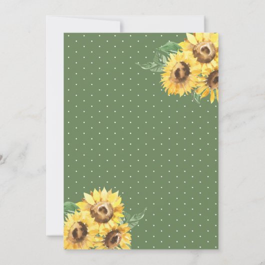 イエローフローラドレスヒマワリ金ゴールドキンセアニェラ 招待状 (裏面)