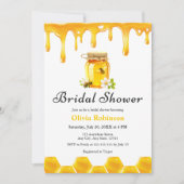 イエローフローラハニービーブライダルシャワー 招待状 (正面)