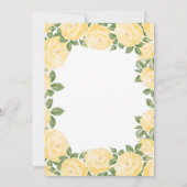 イエローフローラフレームイスラムヘンナメーンディ式 招待状 (裏面)