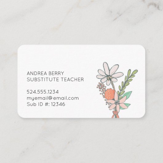 イエローフローラブケッツ 名刺 (裏面)