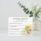 イエローフローラブライダルシャワー愛アドバイス エンクロージャーカード (スタンド正面)