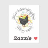 イエローフローラブラックチキンファームハウスシール シール (シート)