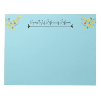 イエローフローラブルービスミラヒルラーマニールラヘム ノートパッド