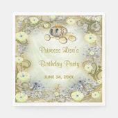 イエローフローラプリンセスエンチャント誕生日 スタンダードランチョンナプキン (正面)