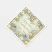 イエローフローラプリンセスエンチャント誕生日 スタンダードランチョンナプキン (角)