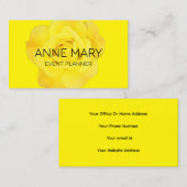 イエローフローラモダンカラフルイベントプランナートレンディー 名刺 (正面/裏面)