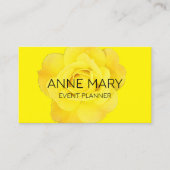 イエローフローラモダンカラフルイベントプランナートレンディー 名刺 (正面)