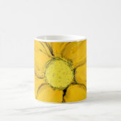 イエローフローララブブルーパーソナライズされたマグズ コーヒーマグカップ (中央)