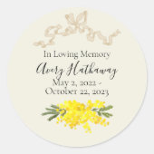 イエローフローラリボン葬祭記念碑 ラウンドシール (正面)