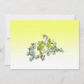 イエローフローラルウェディングレセプション 招待状 (裏面)