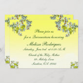 イエローフローラルキンセアニエラ招待状 招待状 (正面/裏面)