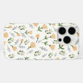イエローフローラルスカンジナビア Case-Mate iPhoneケース (裏面 (横))