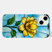 イエローフローラルデイリーフォン保護スタイル Case-Mate iPhoneケース (裏面 (横))