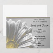 イエローフローラルハイライトエンゲージメントパーティー 招待状 (正面/裏面)