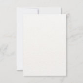 イエローフローラルパターンのウェディングニュートラルフレームのRSVP 出欠カード (裏面)