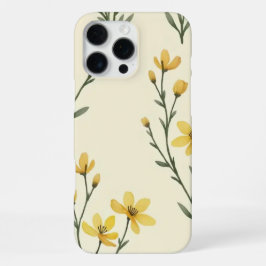 "イエローフローラルフォンケース iPhone 16 PRO MAXケース