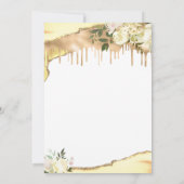 イエローフローラル法科大学卒業パーティー 招待状 (裏面)