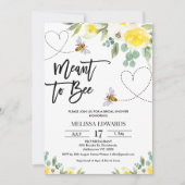 イエローフローラル メントゥビー ブライダルシャワー 招待状 (正面)