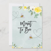 イエローフローラル メントゥビー ブライダルシャワー 招待状 (裏面)