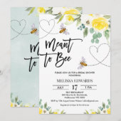 イエローフローラル メントゥビー ブライダルシャワー 招待状 (正面/裏面)