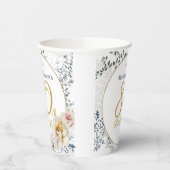 イエローフローラ植物写真第80回バースデーパーティー 紙コップ (左)