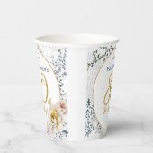 イエローフローラ植物写真第80回バースデーパーティー 紙コップ (右)