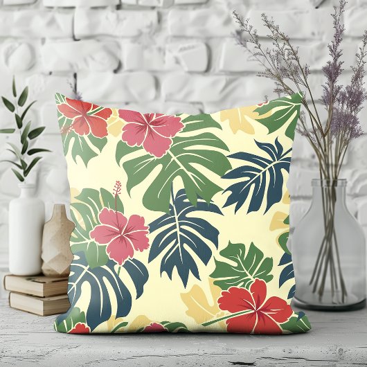 イエローフローラ熱帯装飾用クッション クッション