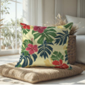 イエローフローラ熱帯装飾用クッション クッション