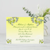 イエローフローラ結婚のリハーサルディナー 招待状 (スタンド正面)