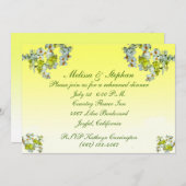 イエローフローラ結婚のリハーサルディナー 招待状 (正面/裏面)