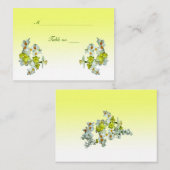 イエローフローラ結婚の護衛カード プレイスカード (正面/裏面)