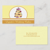 イエローフローラ結婚ズケーキベーカリー名刺 名刺 (正面/裏面)